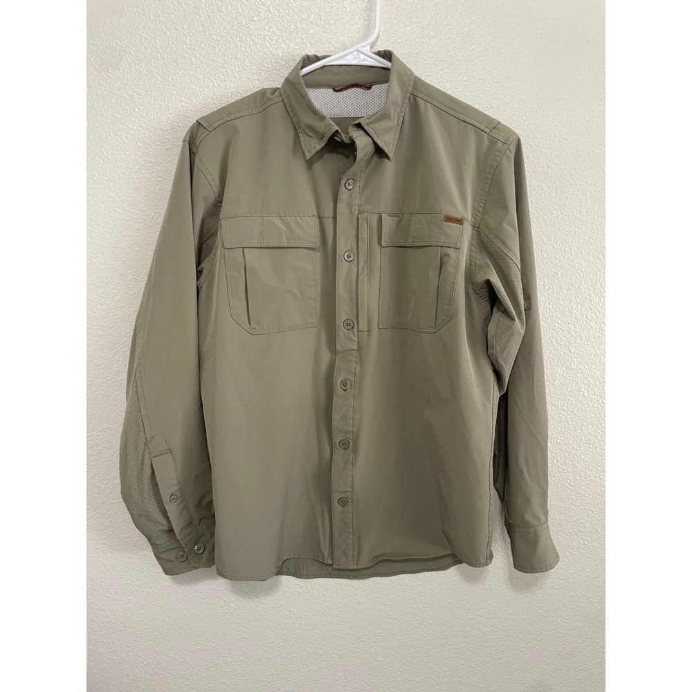 AG-Gear Fishing Shirt Mens Small Sage Green EUC Vented UPF 30 Outdoor Hiking